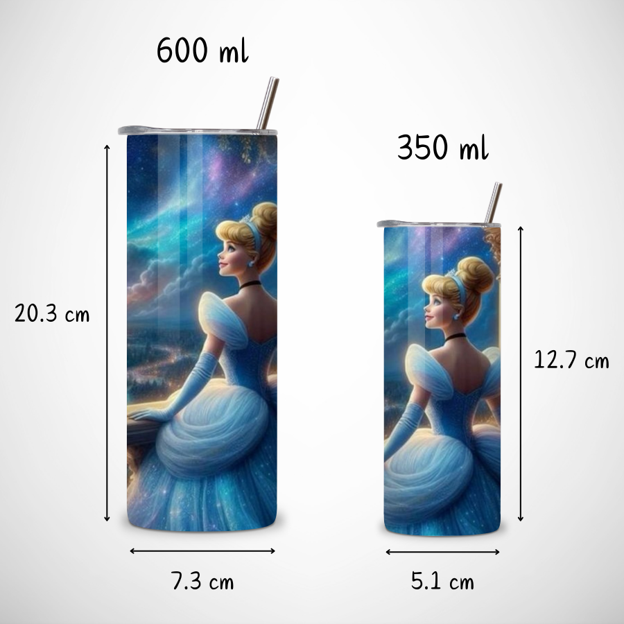 Tumbler-personnalise-cendrillon-Gourde-personnalisee-princesse-cendrillon-Gobelet-princesse-cendrillon