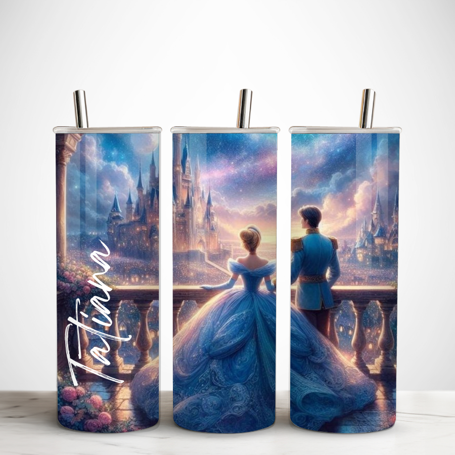 Tumbler-personnalise-cendrillon-Gourde-a-personnaliser-princesse-cendrillon-Gobelet-personnalisable-cendrillon
