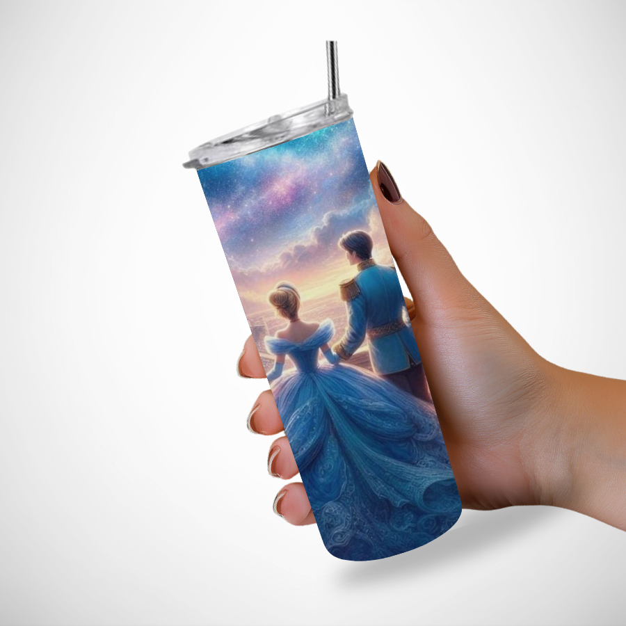 Tumbler-personnalise-cendrillon-Gourde-a-personnaliser-princesse-cendrillon-Gobelet-personnalisable-cendrillon