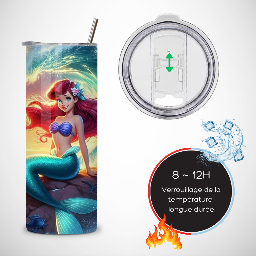 Verre-avec-couvercle-personnalisable-la-petite-sirene-Gourde-personnalisee-la-petite-sirene-Tumbler-a-personnaliser-princesses-disney-ariel