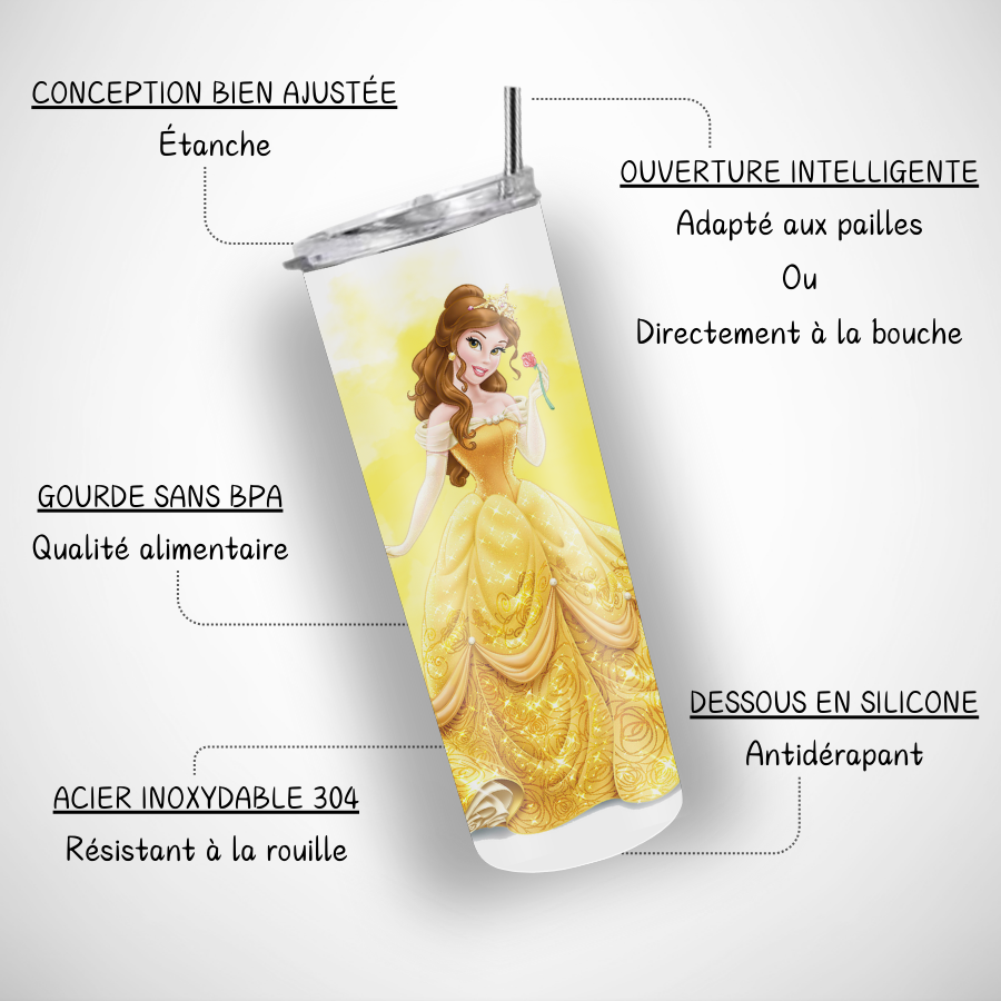Gourde-personnalisee-la-belle-et-la-bete-Gobelet-personnalisable-belle-la-belle-et-la-bete-Gourde-isotherme-princesses-disney