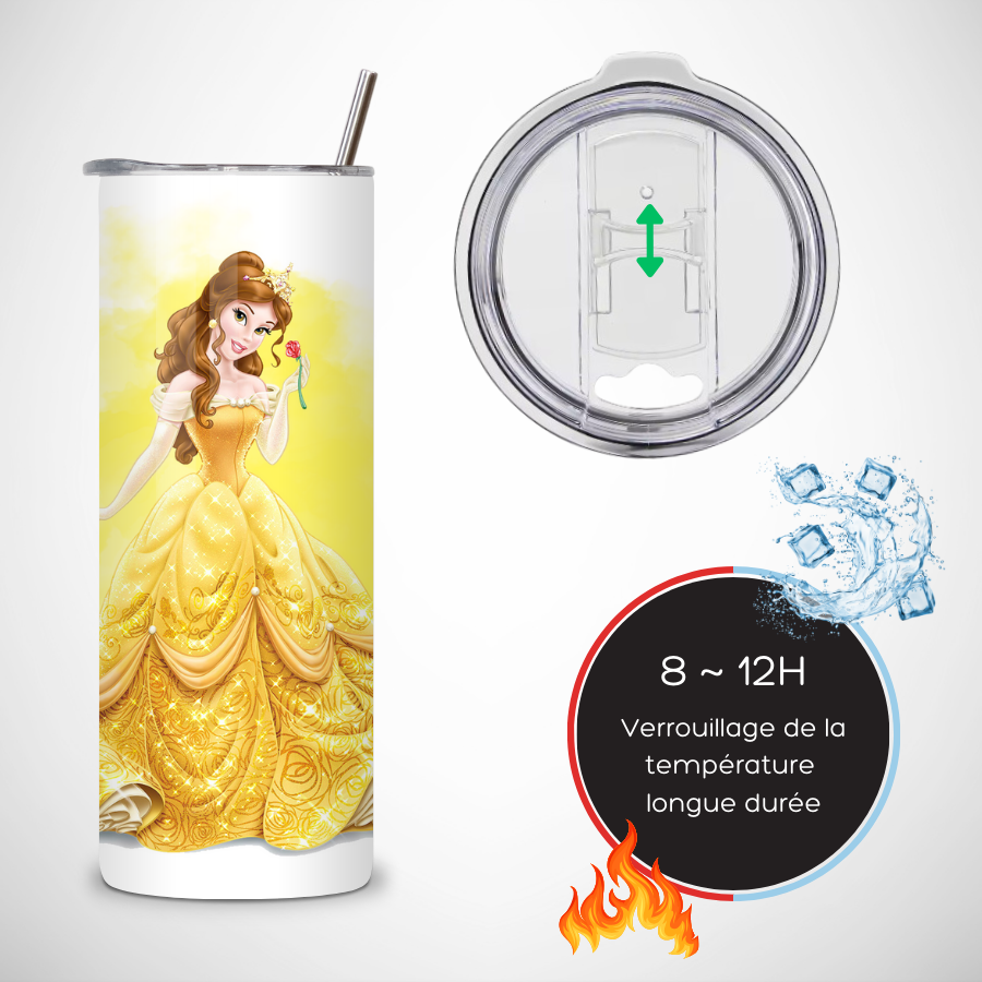 Gourde-personnalisee-la-belle-et-la-bete-Gobelet-personnalisable-belle-la-belle-et-la-bete-Gourde-isotherme-princesses-disney