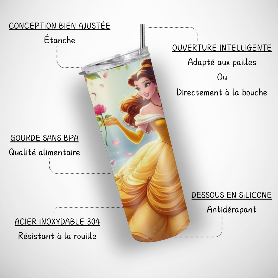 Gourde-personnalisee-la-belle-et-la-bete-Accessoires-personnalisable-disney-Cadeaux-a-personnaliser-disney