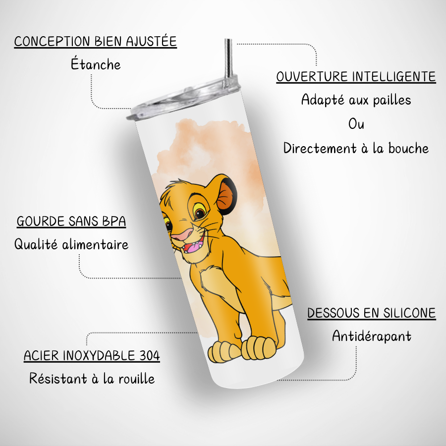 Gobelet-personnalisable-simba-le-roi-lion-Gourde-personnalisee-simba-le-roi-lion-Accessoires-personnalisables-le-roi-lion