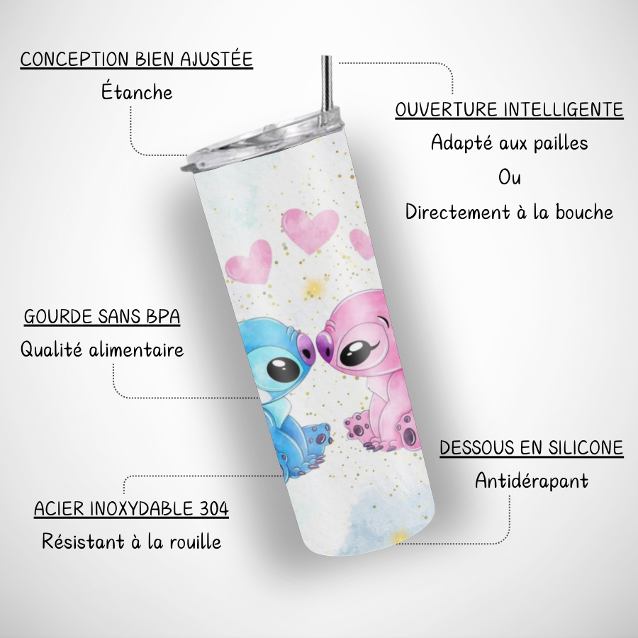 Gourde-personnalisee-stitch-et-angel-Gobelet-avec-couvercle-personnalisable-stitch-rose-Accessoires-personnalises-stitch