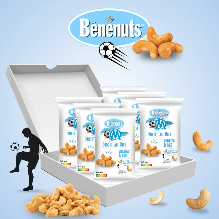Biscuits-aperitifs-personnalises-football-Confiseries-a-personnaliser-foot-Noix-de-cajou-benenuts-personnalisable-foot