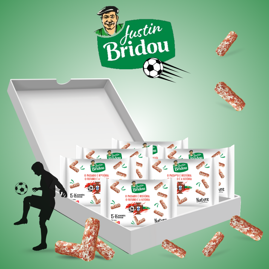 Gateaux-aperitif-personnalisable-football-Saucissons-justin-bridou-personnalises-foot-Confiseries-a-personnaliser-football