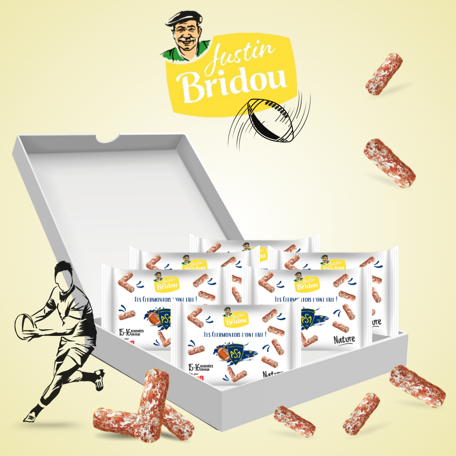 Gateaux-aperitif-personnalisable-rugby-Saucissons-justin-bridou-personnalises-rugby-Confiseries-a-personnaliser-rugby