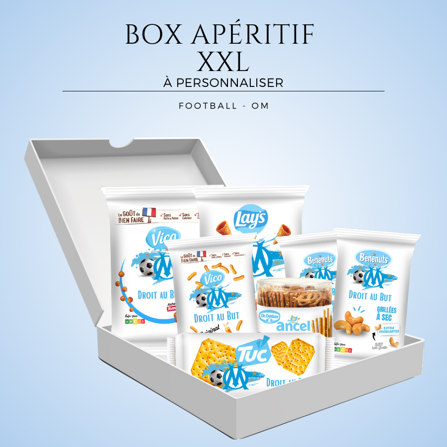Grande-box-aperitif-a-personnaliser-football-marseille-Grand-coffret-gateaux-sales-personnalisable-foot-om-Grand-coffret-cadeau-aperitif-personnalise-foot-ball-marseille