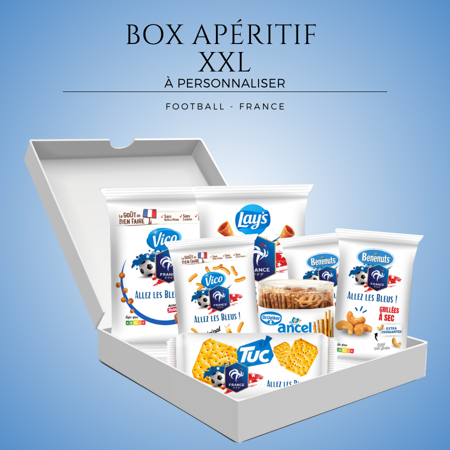 Grande-box-aperitif-a-personnaliser-football-france-Grand-coffret-gateaux-sales-personnalisable-foot-france-Grand-coffret-cadeau-aperitif-personnalise-foot-ball-france