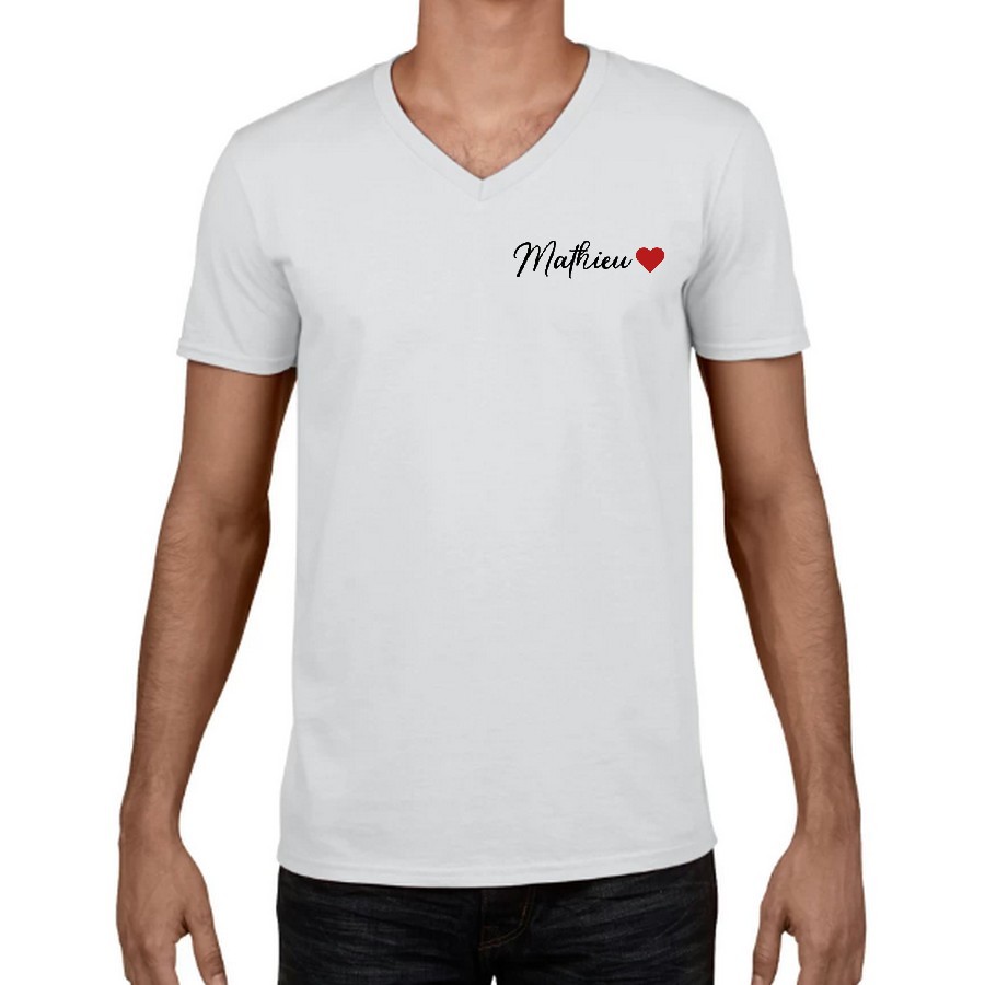 T shirt col v homme pas cher on sale