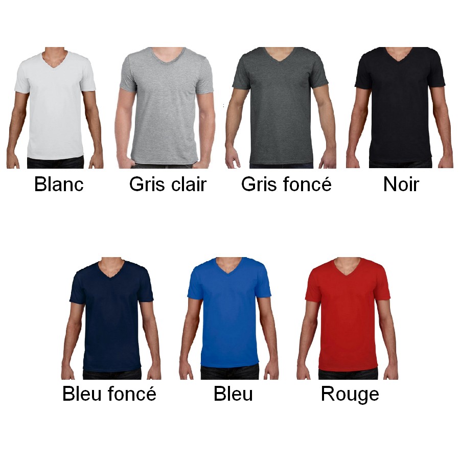 Tee-shirt homme col V Couleurs