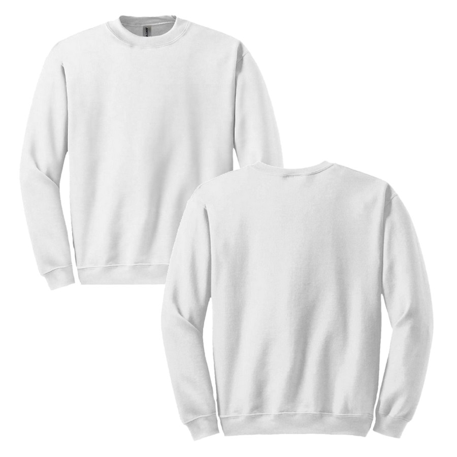 Sweat homme vierge Blanc devant et derriere