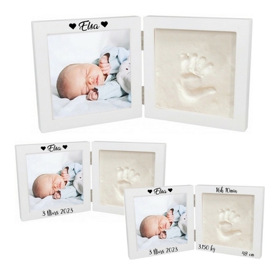 Cadre photo empreinte bébé personnalisé