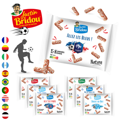 Gateaux-aperitif-personnalisable-football-Saucissons-justin-bridou-personnalises-foot-Confiseries-a-personnaliser-football