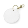 Porte cles simili cuir blanc