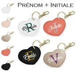 Porte-cles-en-cuir-a-personnaliser-Porte-cle-coeur-personnalisable-Accessoire-de-sac-personnalise