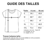 Guide des tailles tee shirt col rond femme