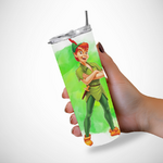 Gobelet-paille-couvercle-personnalise-peter-pan-Gourde-personnalisable-peter-pan-Tumbler-personnalise-peter-pan