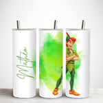 Gobelet-paille-couvercle-personnalise-peter-pan-Gourde-personnalisable-peter-pan-Tumbler-personnalise-peter-pan