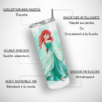 Gobelet-avec-paille-personnalisable-la-petite-sirene-Gourde-a-personnaliser-la-petite-sirene-Tumbler-personnalise-ariel-la-petite-sirene