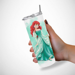 Gobelet-avec-paille-personnalisable-la-petite-sirene-Gourde-a-personnaliser-la-petite-sirene-Tumbler-personnalise-ariel-la-petite-sirene