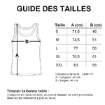 Guide des tailles débardeur homme