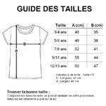 Guide des tailles tee-shirt enfants