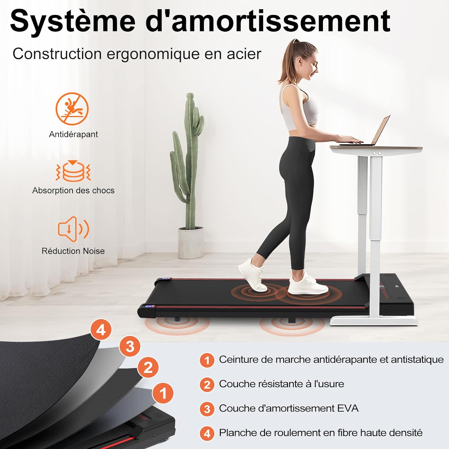 Tapis de marche amazon avec systeme damortissement