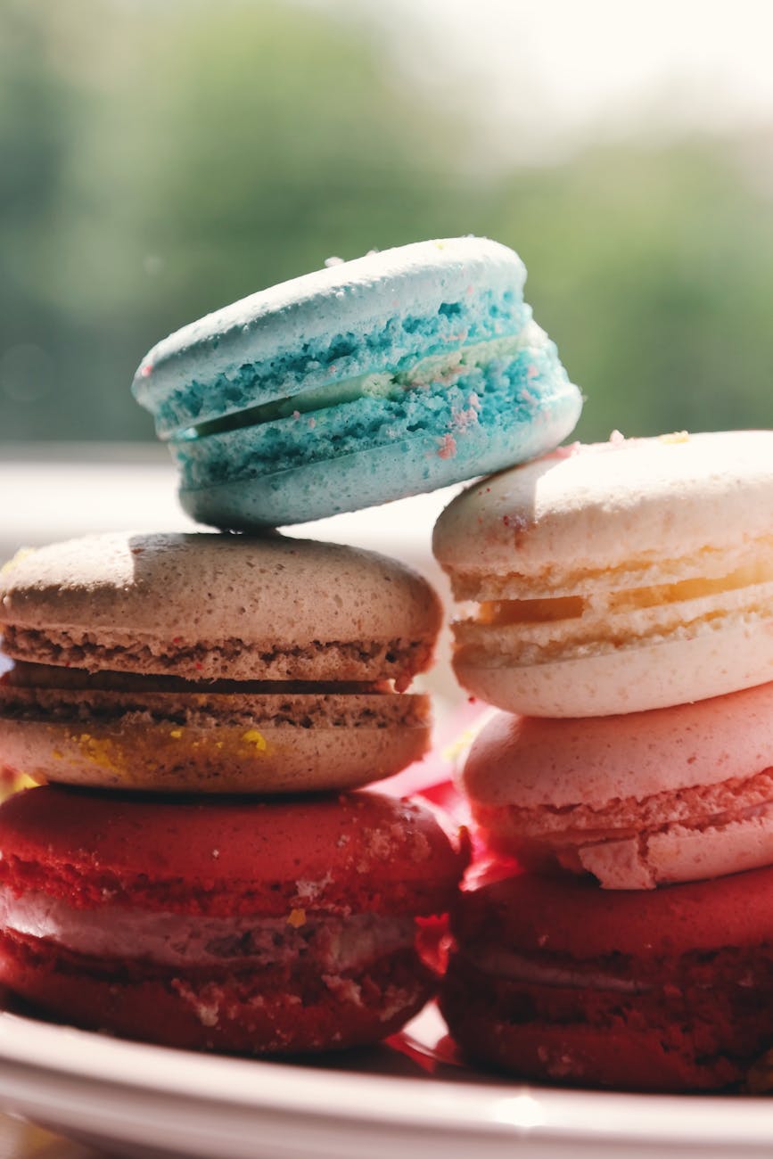 Macarons Servis Sur Assiette