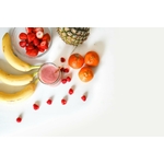 Fruits Assortis Sur Surface Blanche