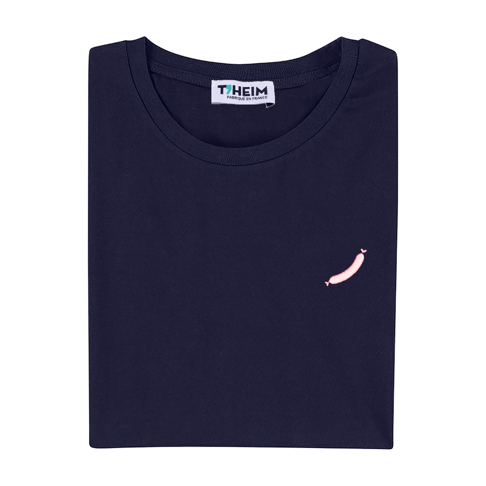 Das bestickte Unisex-T-Shirt Wurst