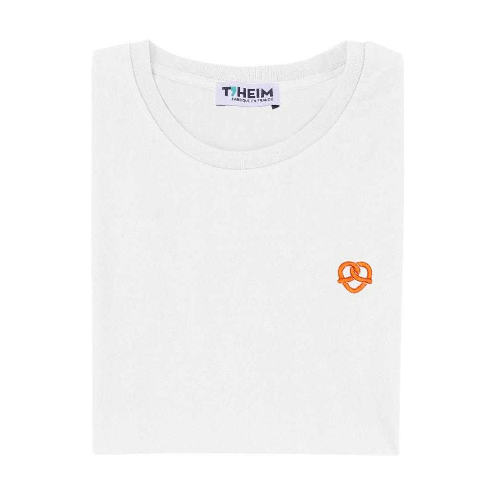 Das bestickte Unisex-T-Shirt Brezel