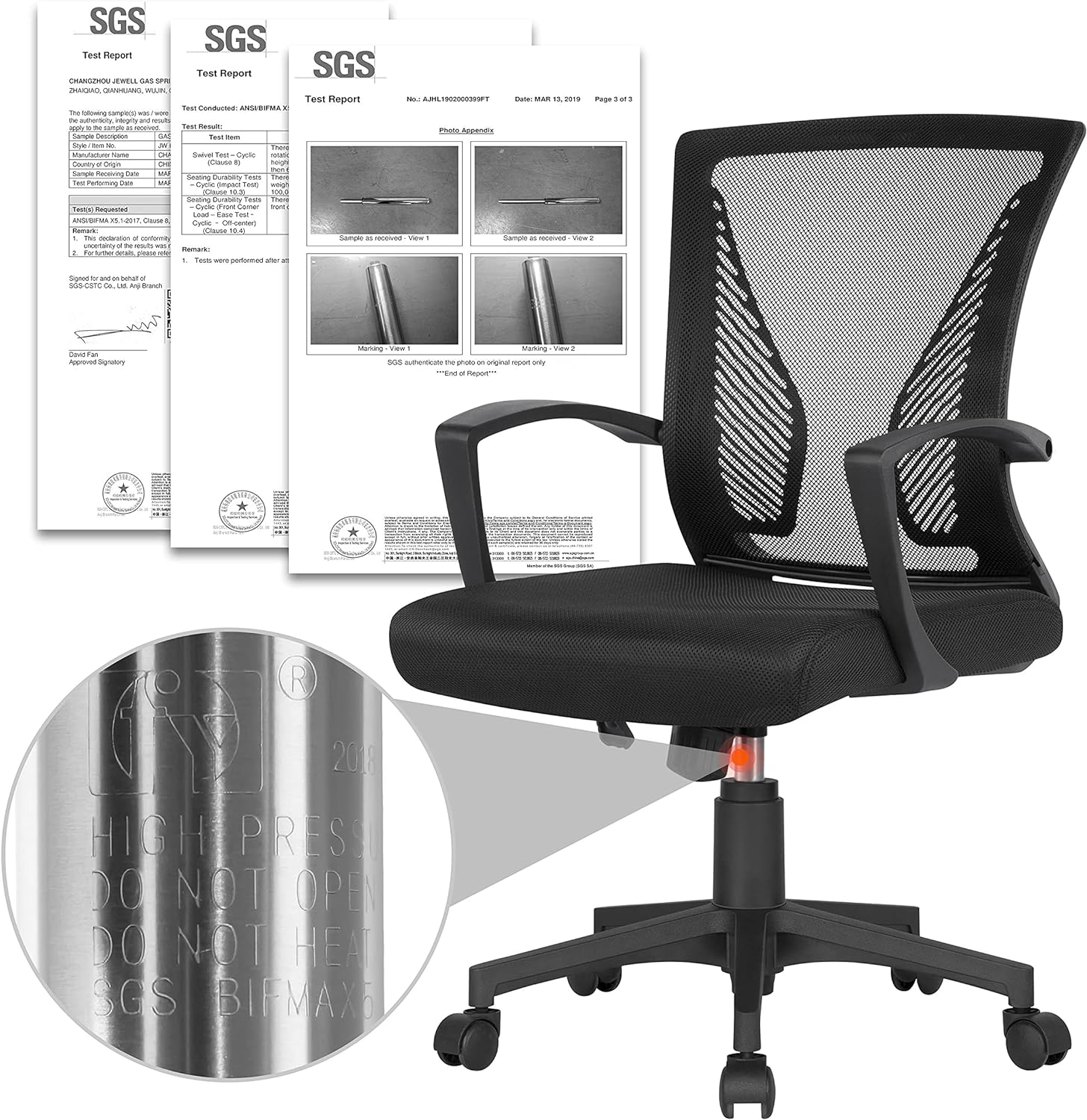 Yaheetech Chaise de Bureau en Tissu Bouclé avec Dossier Inclinable
