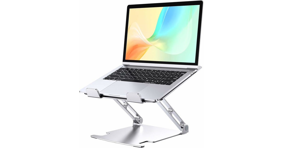 Support Réglable Pour Ordinateur Portable Avec Ventilateur - Hauteur Ajustable 5-29 Cm - Rotation 360° - Pour PC Et Tablettes Jusqu'à 16" - 10