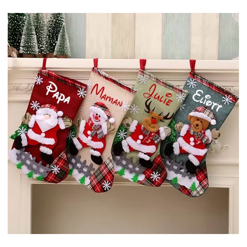 Chaussettes de Noël personnalisées au prénom