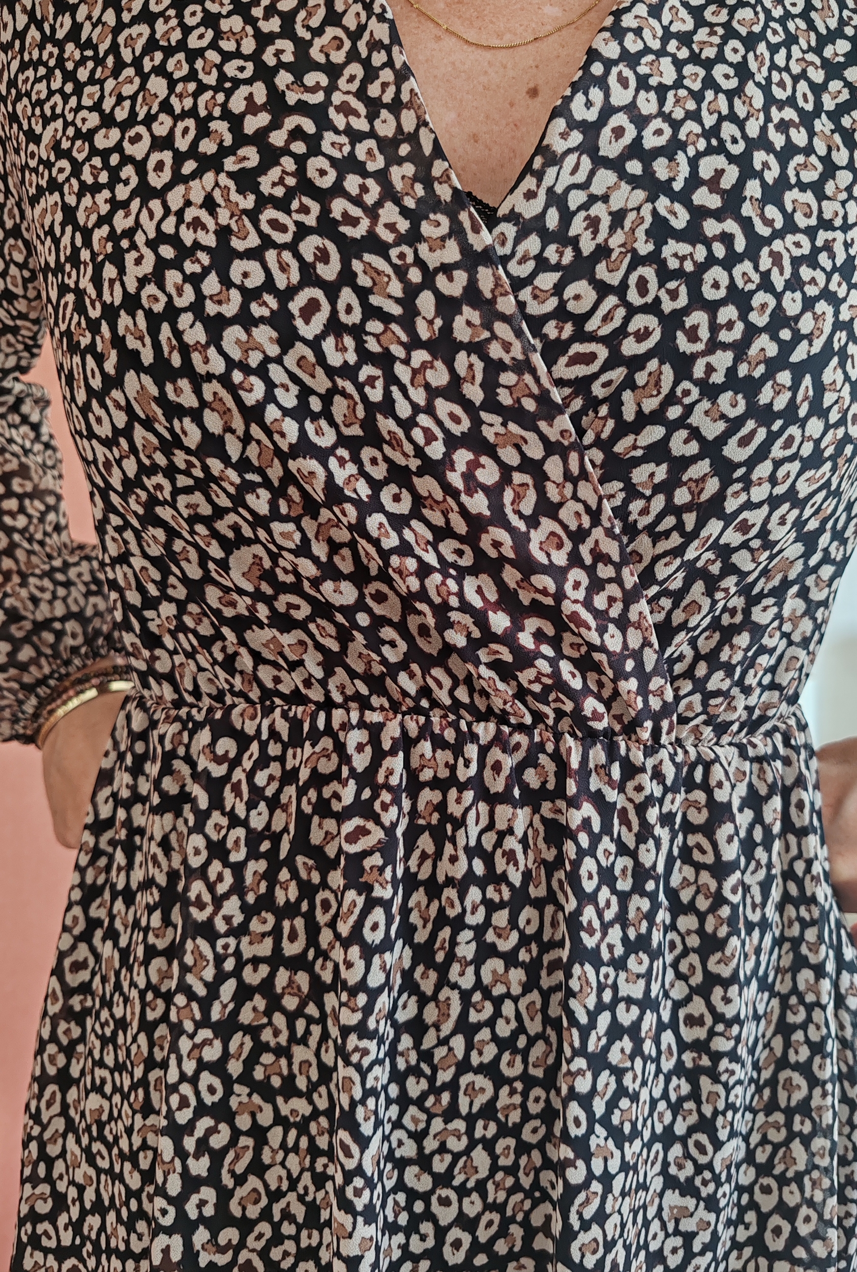 Robe LINA noir et marron