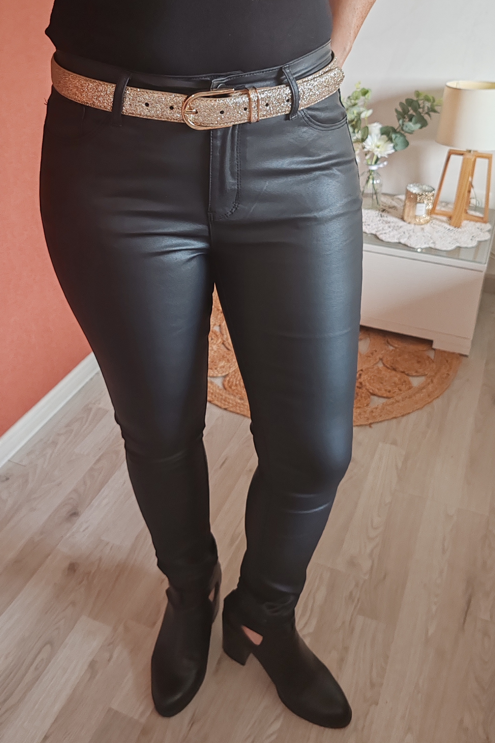 Pantalon skinny simili cuir