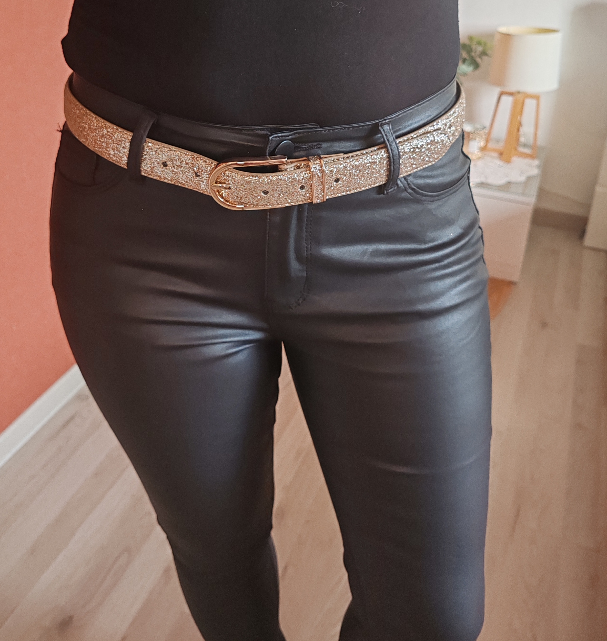 Pantalon skinny simili cuir