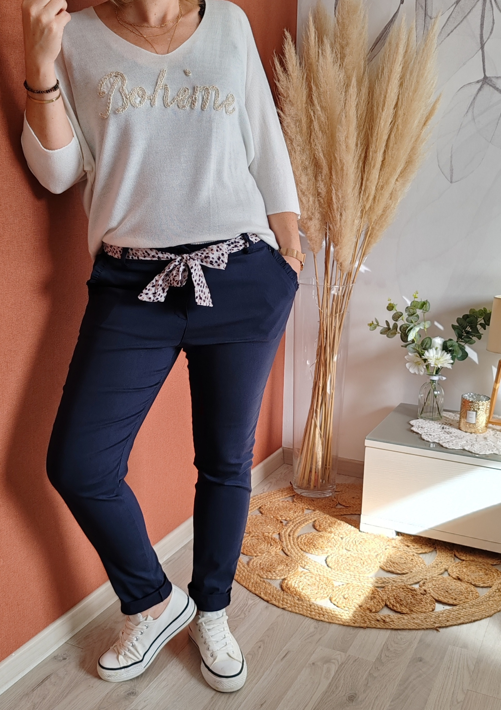 Pantalon bleu marine