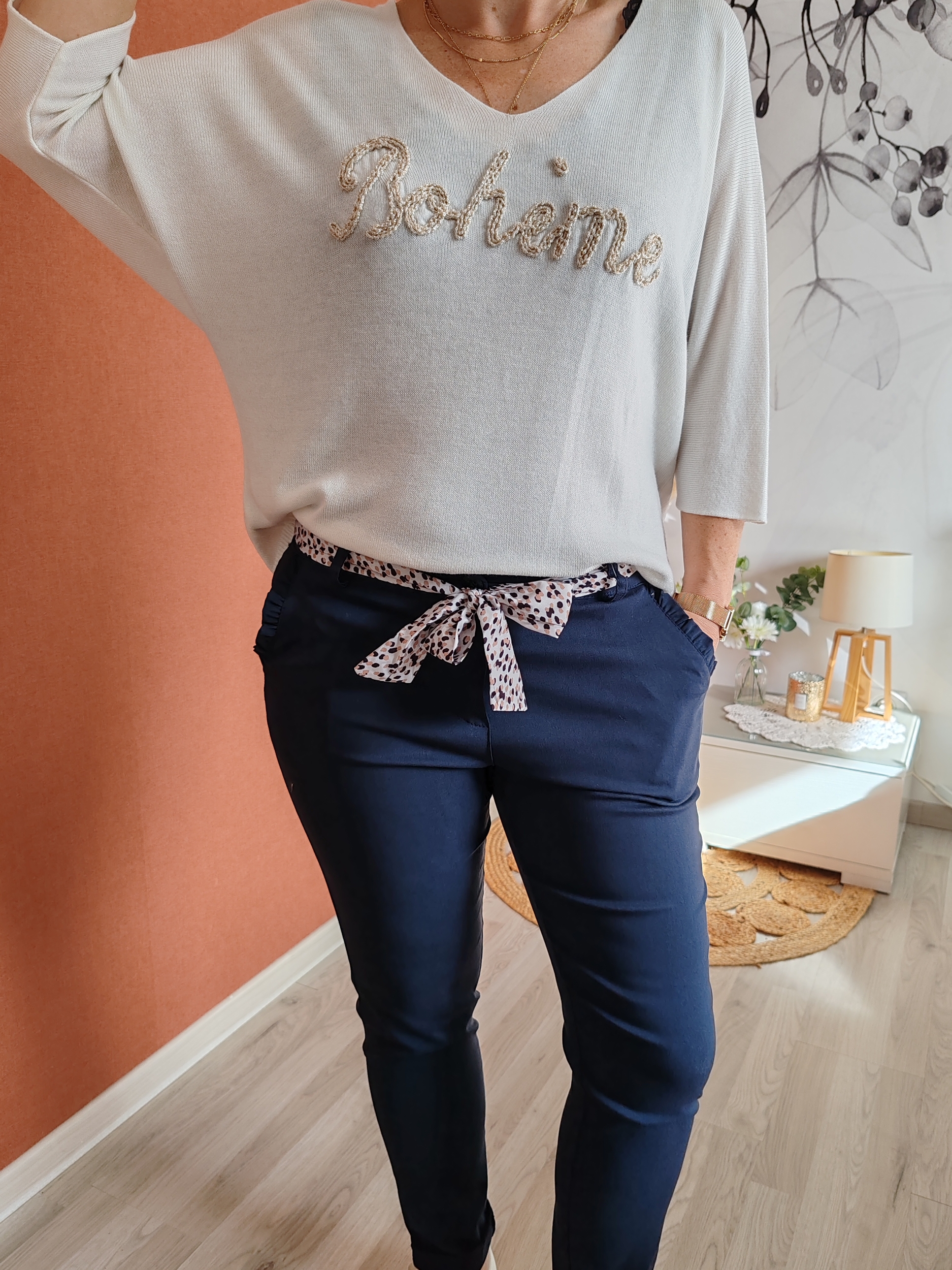 Pantalon bleu marine