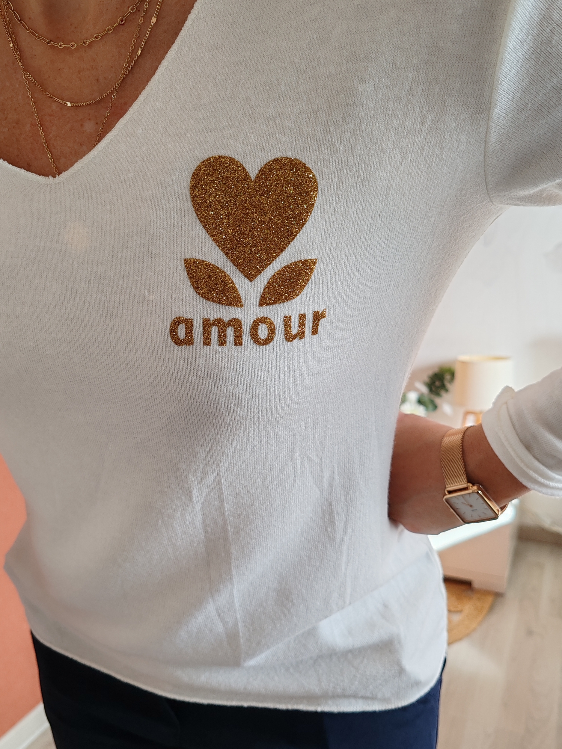 Pull amour doré