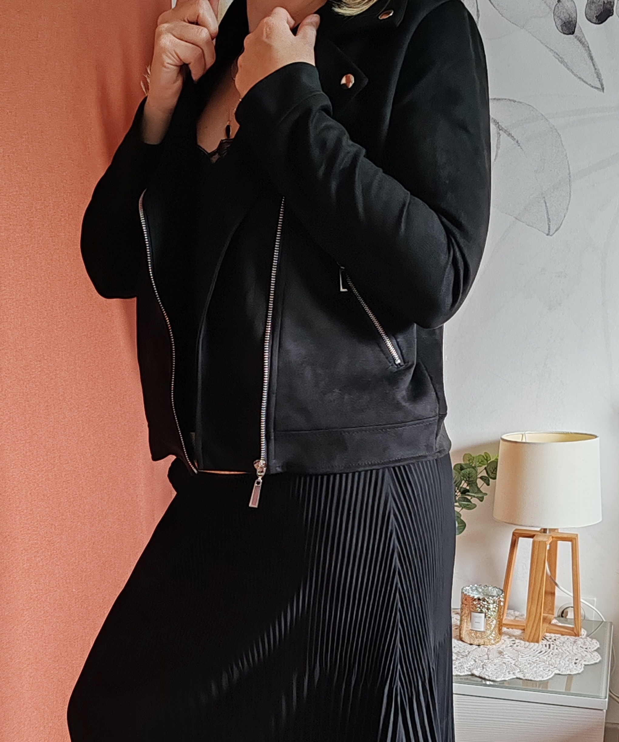 Veste suédine noire