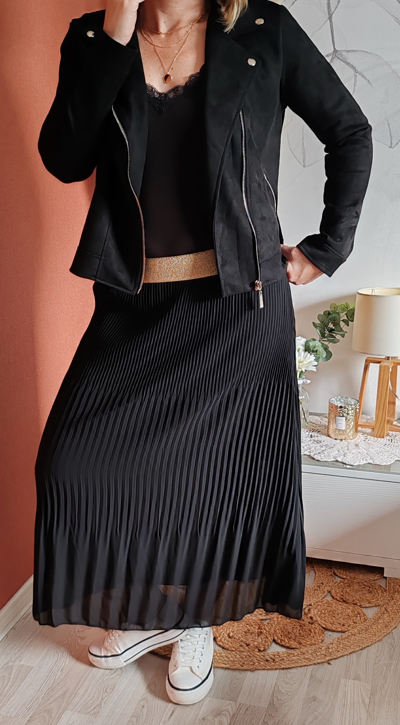 Veste suédine noire