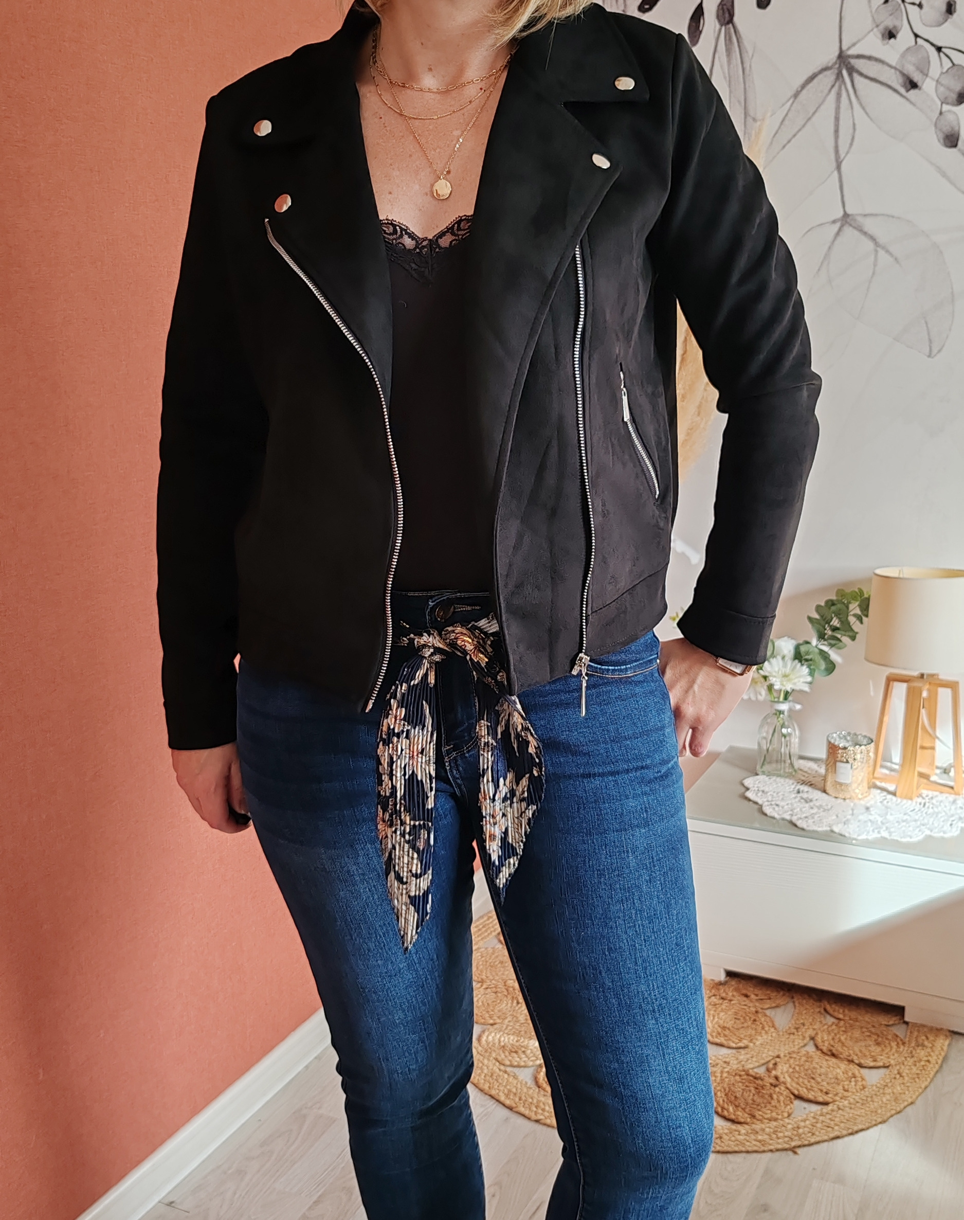 Veste suédine noire