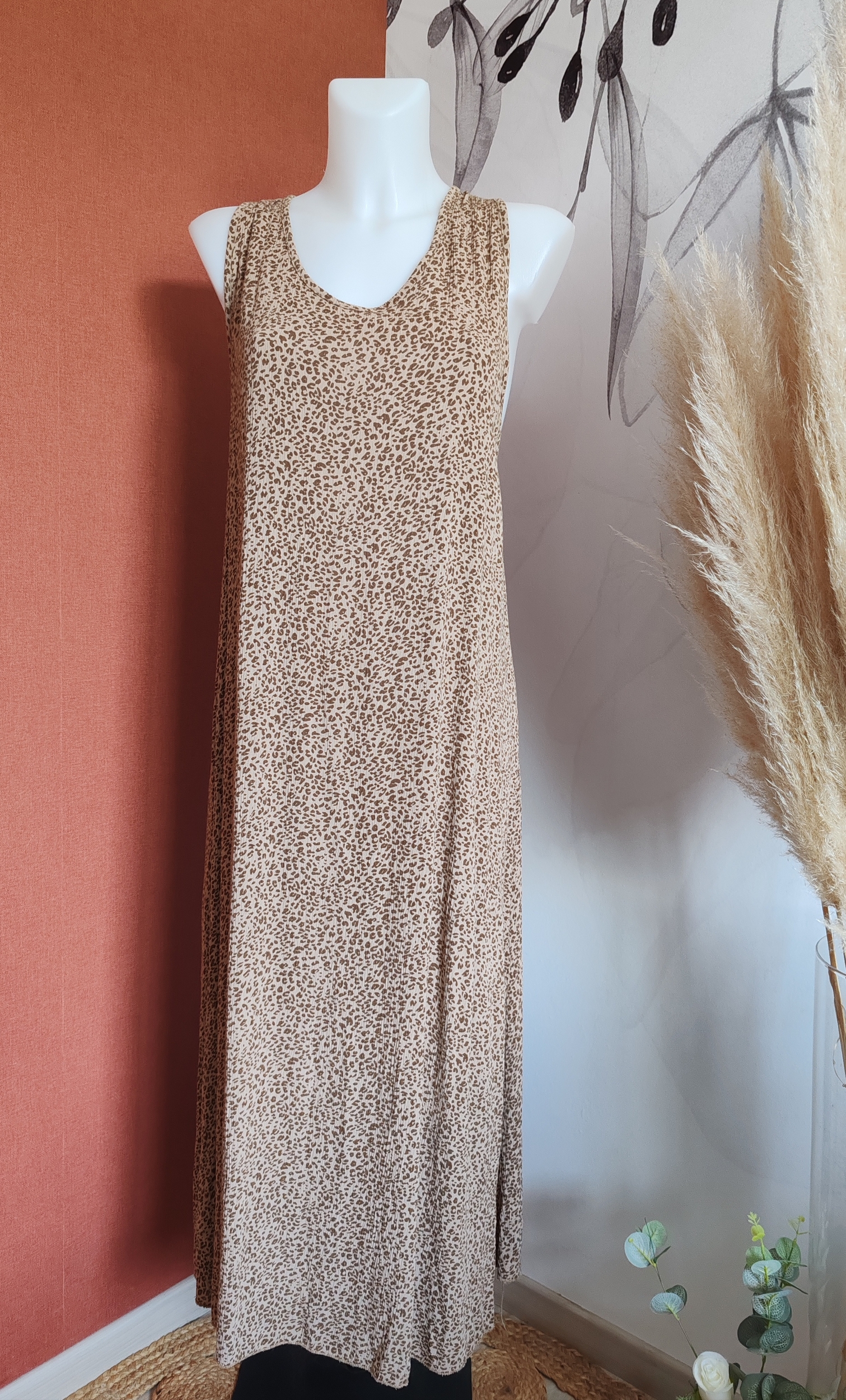 Robe longue léopard