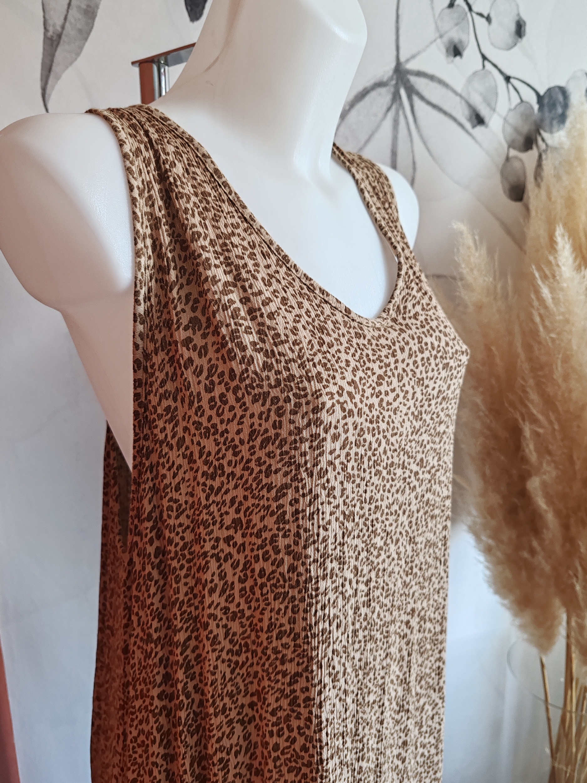 Robe longue léopard
