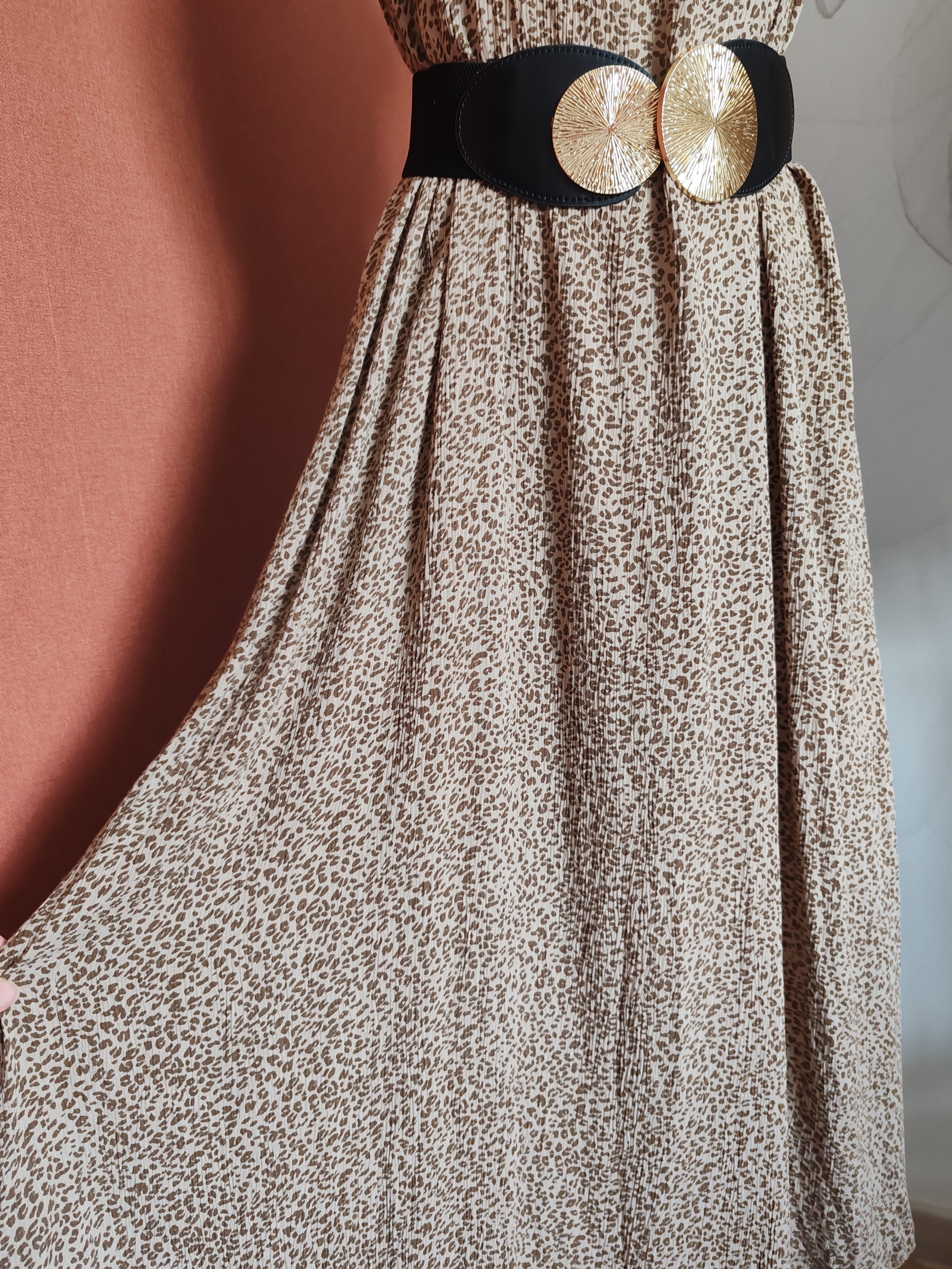 Robe longue léopard
