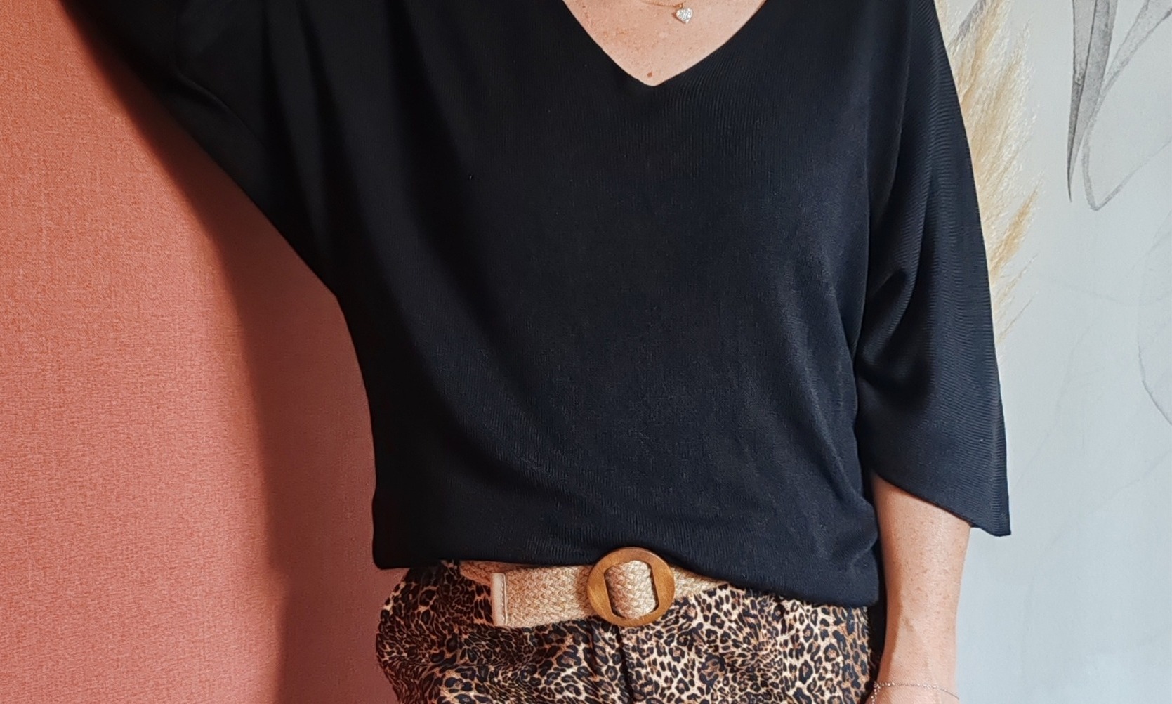 Pantalon fluide léopard