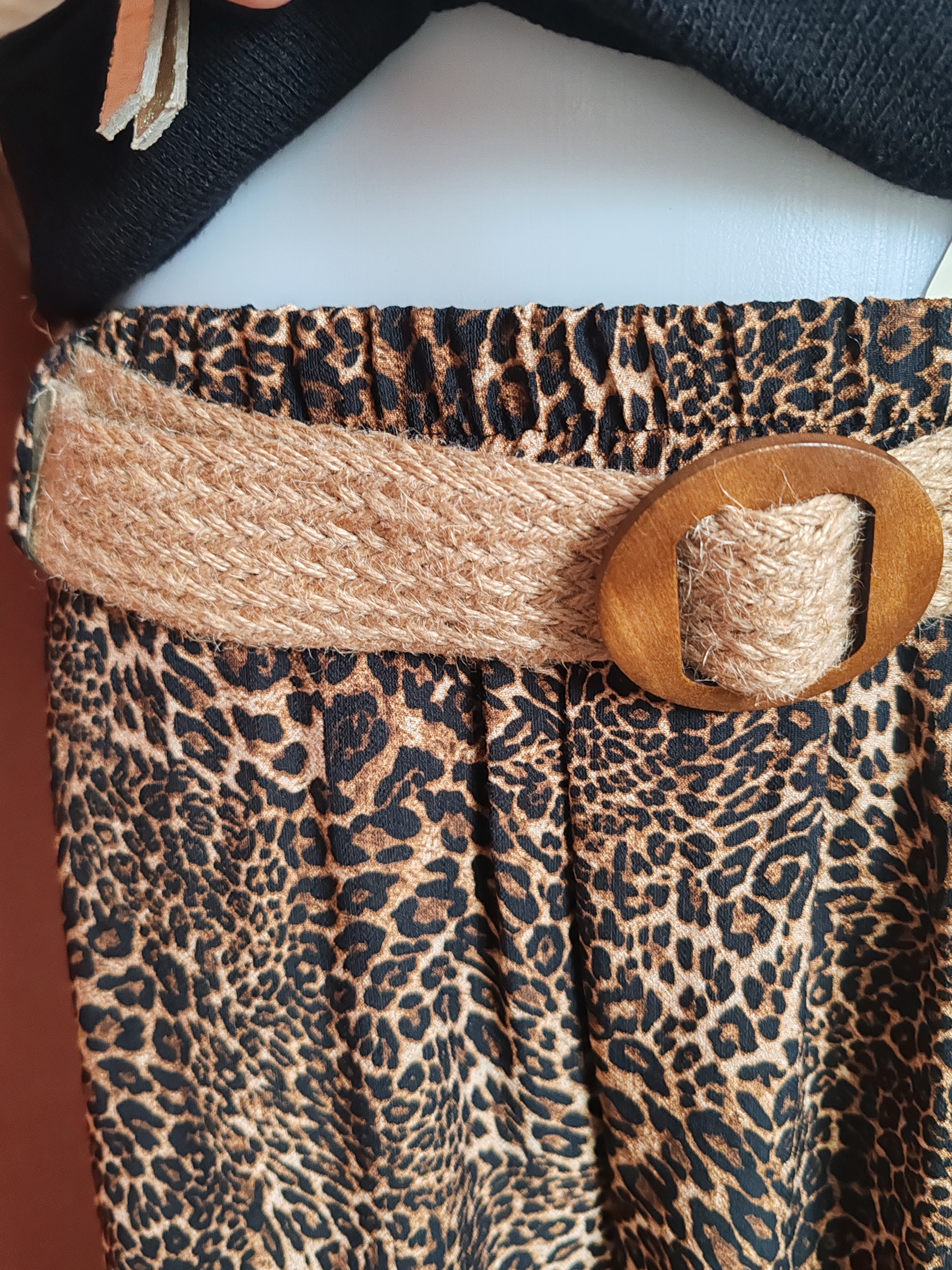 Pantalon fluide léopard